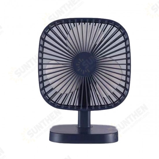 Black/White DC5V 3-Gear USB Charging Mini Fan Adjustable Angle Desk Fan For Outdoor Travle Camping