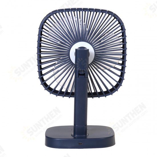 Black/White DC5V 3-Gear USB Charging Mini Fan Adjustable Angle Desk Fan For Outdoor Travle Camping