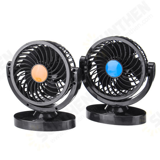 DC 12V/24V 360° All-Round Mini Auto Air Cooling Fan Adjustable Low Noise