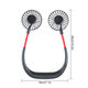 DC 5V 1A Neck Hanging Fan Dual Head Cooling Mini Fan USB Rechargeable Camping Travel DC 5V 1A Neck Hanging Fan Dual Head Cooling Mini Fan USB Rechargeable Camping Travel