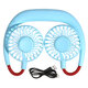 DC 5V 1A Neck Hanging Fan Dual Head Cooling Mini Fan USB Rechargeable Camping Travel DC 5V 1A Neck Hanging Fan Dual Head Cooling Mini Fan USB Rechargeable Camping Travel