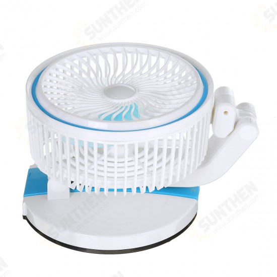 Foldable Mini Desktop Fan USB Rechargeable Fan Low Noise 2 Gear LED Adjustment