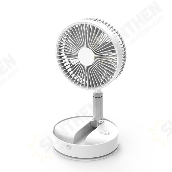 Folding Fan USB Desktop Fan with Remote Control 8 inches Pedestal Fan 3 Wind Mode 4 Gear Wind Speed 7200mAh Battery 7 Large Blades Adjustable Height for Home Bedroom Livingroom Office Outdoor