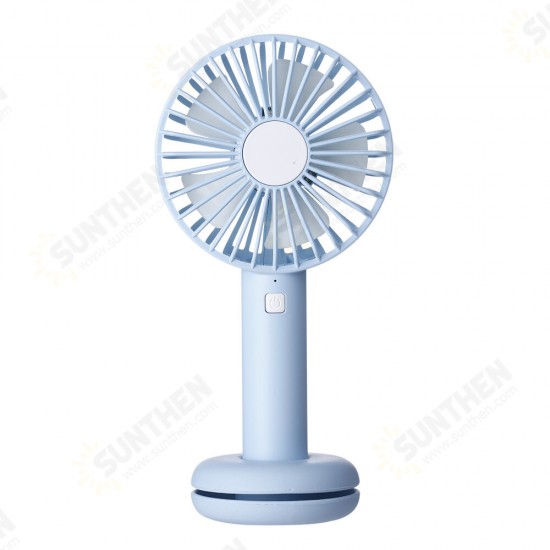 HF-202 Portable Desktop Handheld Doughnut Design Base LED Night Fan