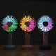 HF-202 Portable Desktop Handheld Doughnut Design Base LED Night Fan