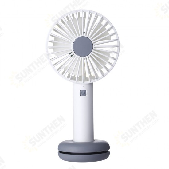 HF-202 Portable Desktop Handheld Doughnut Design Base LED Night Fan