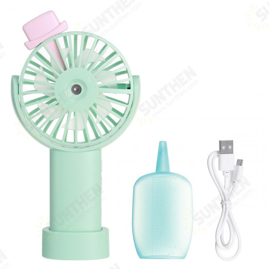 Handheld Spray Mini Fan 3-speed Adjustment USB Charging Lightweight Portable Outdoor Home Fan