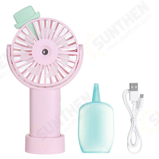 Handheld Spray Mini Fan 3-speed Adjustment USB Charging Lightweight Portable Outdoor Home Fan