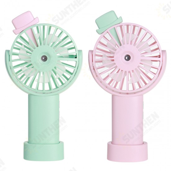 Handheld Spray Mini Fan 3-speed Adjustment USB Charging Lightweight Portable Outdoor Home Fan