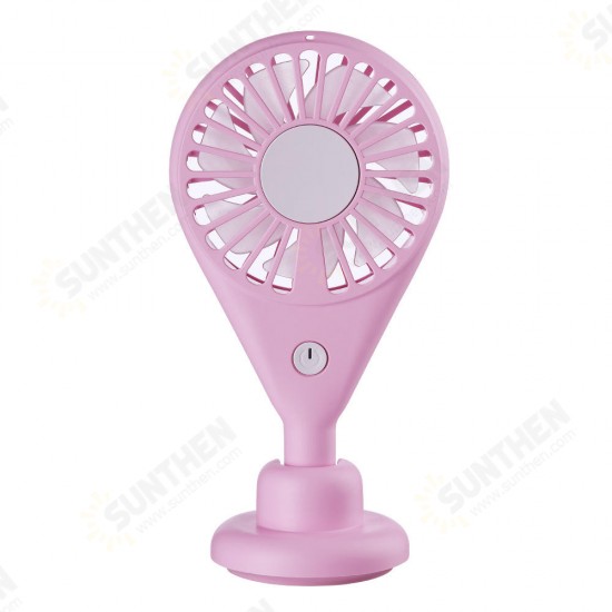 2.5W 5V 7 Blades Portable Mini USB Handheld Desktop Fan 2 Modes Cooling Wind Speed LED Light 800mAh Outdoor Travel