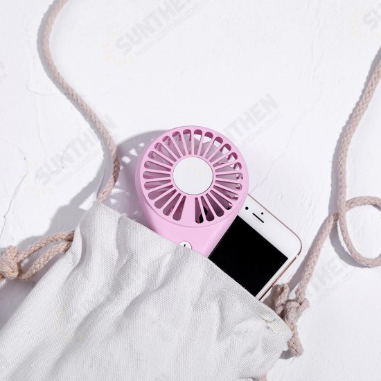 2.5W 5V 7 Blades Portable Mini USB Handheld Desktop Fan 2 Modes Cooling Wind Speed LED Light 800mAh Outdoor Travel