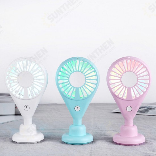 2.5W 5V 7 Blades Portable Mini USB Handheld Desktop Fan 2 Modes Cooling Wind Speed LED Light 800mAh Outdoor Travel 2.5W 5V 7 Blades Portable Mini USB Handheld Desktop Fan 2 Modes Cooling Wind Speed LED Light 800mAh Outdoor Travel