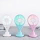 2.5W 5V 7 Blades Portable Mini USB Handheld Desktop Fan 2 Modes Cooling Wind Speed LED Light 800mAh Outdoor Travel