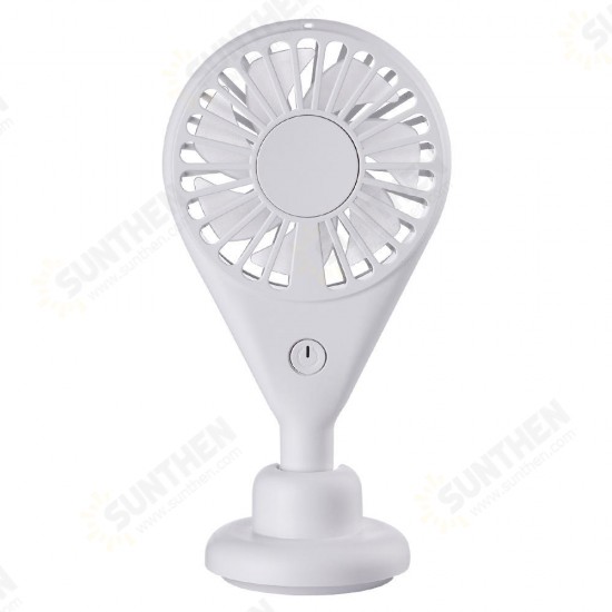 2.5W 5V 7 Blades Portable Mini USB Handheld Desktop Fan 2 Modes Cooling Wind Speed LED Light 800mAh Outdoor Travel