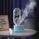 Mini Dual Head Fan 3 Speeds USB Rechargeable Air Condition Fan 400ml Water Tank Spray Humidification