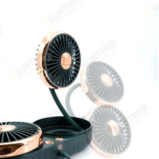 Mini Electric Cooling Fan 3 Speed 5 Blade 360° Rotatable USB Air Fan Car Fan Outdoor Travel Home Office