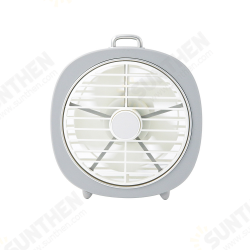 P22 USB Charging Fan Retro Night Light Fan Office Mute Desktop Rotating Wind Shield