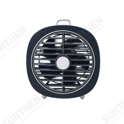 P22 USB Charging Fan Retro Night Light Fan Office Mute Desktop Rotating Wind Shield