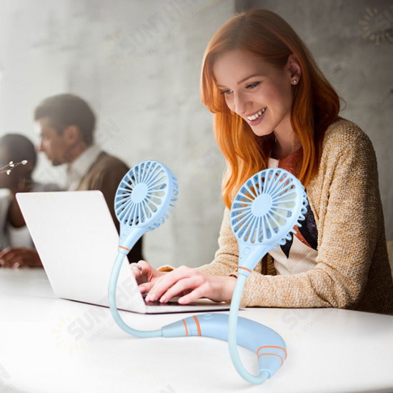 Personal Hanging Neck Sports Fan Removable 2200mAh USB Rechargeable 3 Modes Cooling Fan Camping Travel Personal Hanging Neck Sports Fan Removable 2200mAh USB Rechargeable 3 Modes Cooling Fan Camping Travel