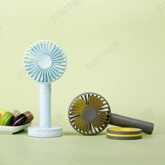 Portable Creative Macaron Design USB Rechargeable 2 Modes Desktop Handheld Fan with Mirror Base Portable Creative Macaron Design USB Rechargeable 2 Modes Desktop Handheld Fan with Mirror Base