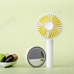 Portable Creative Macaron Design USB Rechargeable 2 Modes Desktop Handheld Fan with Mirror Base Portable Creative Macaron Design USB Rechargeable 2 Modes Desktop Handheld Fan with Mirror Base