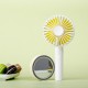 Portable Creative Macaron Design USB Rechargeable 2 Modes Desktop Handheld Fan with Mirror Base