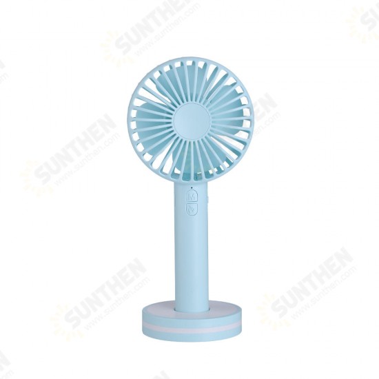 Portable Creative Macaron Design USB Rechargeable 2 Modes Desktop Handheld Fan with Mirror Base Portable Creative Macaron Design USB Rechargeable 2 Modes Desktop Handheld Fan with Mirror Base