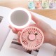 Portable Mini Fan LED Light Lamp Handheld Cooler Makeup Mirror USB