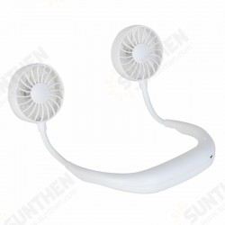 Portable Mini Fan Neckband Lazy Neck Hanging Style Cooling Air USB Rechargeable