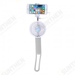 Portable Rechargeable Multifunctional Handheld Stretchable Selfie Stick Power Bank 3 Grades Adjustment Fan