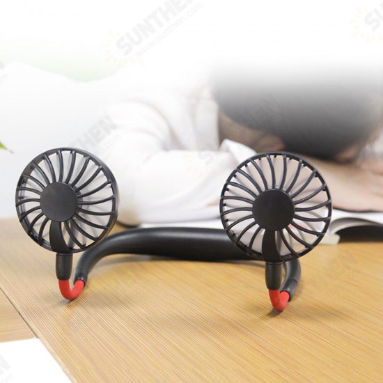 Portable Sports Mini Fan USB Charging Mute Hanging Neck Fans Folding Fan for Outdoor Travelling Portable Sports Mini Fan USB Charging Mute Hanging Neck Fans Folding Fan for Outdoor Travelling
