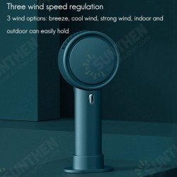 Protable Handheld Bladeless Fan Mini Hanging Neck Fan Desktop Cooling Fan 3 Gear USB Charging Low Noise