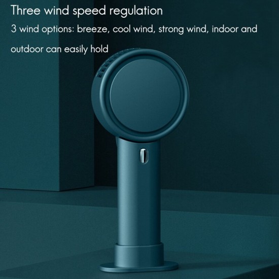 Protable Handheld Bladeless Fan Mini Hanging Neck Fan Desktop Cooling Fan 3 Gear USB Charging Low Noise