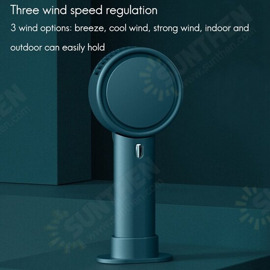 Protable Handheld Bladeless Fan Mini Hanging Neck Fan Desktop Cooling Fan 3 Gear USB Charging Low Noise