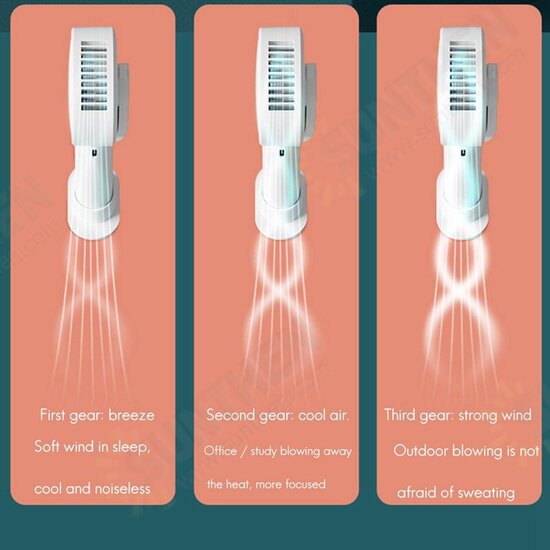 Protable Handheld Bladeless Fan Mini Hanging Neck Fan Desktop Cooling Fan 3 Gear USB Charging Low Noise Protable Handheld Bladeless Fan Mini Hanging Neck Fan Desktop Cooling Fan 3 Gear USB Charging Low Noise