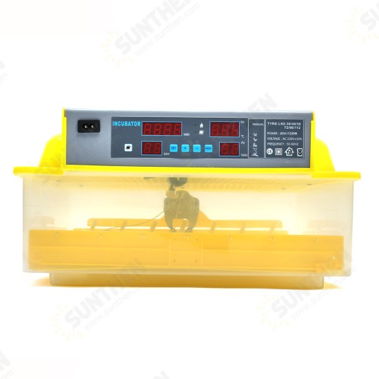 56 Automatic Egg Incubator Digital Hatching Poultry Chicken Temperature Control US/EU/UK Plug