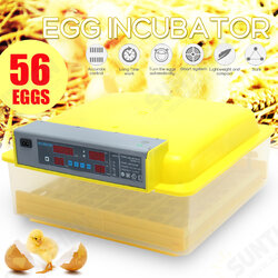 56 Automatic Egg Incubator Digital Hatching Poultry Chicken Temperature Control US/EU/UK Plug 56 Automatic Egg Incubator Digital Hatching Poultry Chicken Temperature Control US/EU/UK Plug