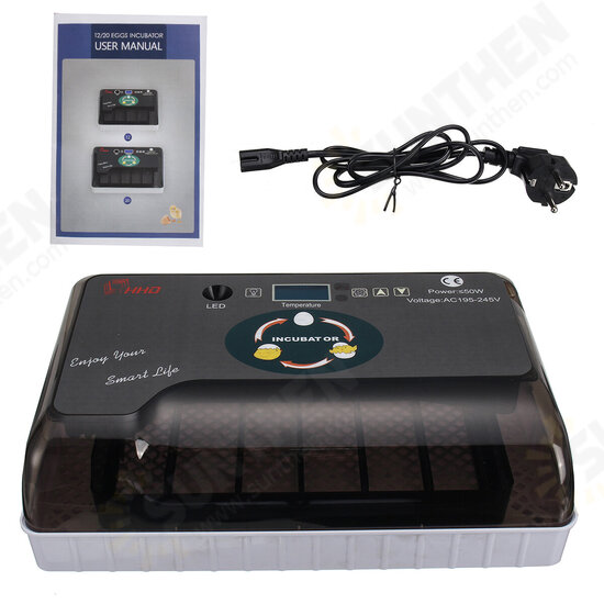 AC 110-220V 20 Eggs Incubator Hatching Chicks Fully Automatic Poultry Hatching Machine Egg Turn