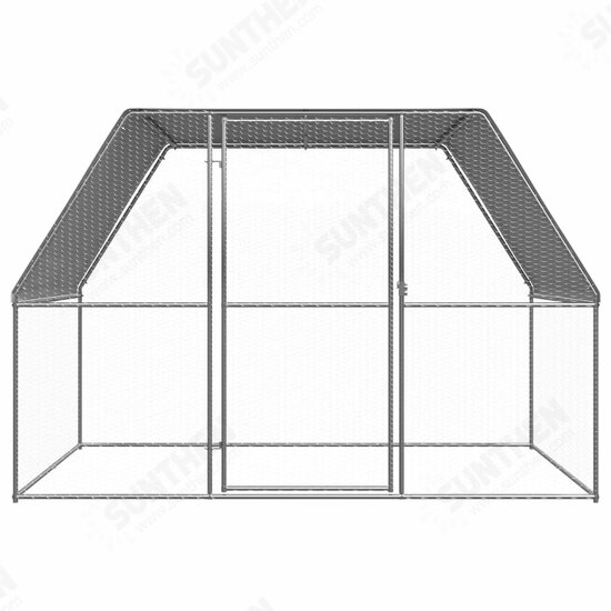 150778 Chicken Cage 3x2x2 m Galvanised Steel Pet Supplies Rabbit House Pet Home Puppy Bedpen Fence Playpen