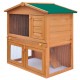 170160 Outdoor Rabbit Hutch Small Animal House Pet Cage 3 Doors Wood Pet Supplies Rabbit House Pet Home Puppy Bedpen Fence Playpen