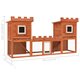 170174 Outdoor Large Rabbit Hutch 192 x 50 x 101 cm House Pet Cage Double House Pet Supplies Rabbit House Pet Home Puppy Bedpen Fence Playpen