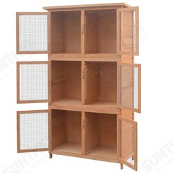 170347 Outdoor Animal Rabbit Cage 6 Rooms Wood Pet Supplies Dog House Pet Home Cat Bedpen Fence Playpen 170347 Outdoor Animal Rabbit Cage 6 Rooms Wood Pet Supplies Dog House Pet Home Cat Bedpen Fence Playpen