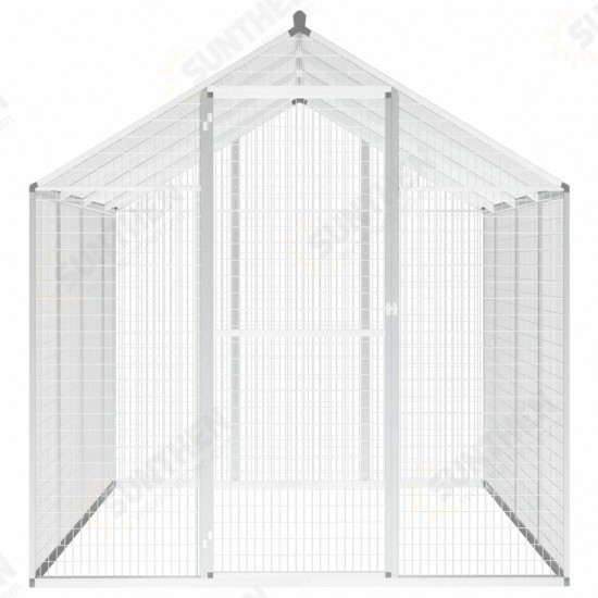 170349 Outdoor Aviary Aluminium 178x242x192 cm Pet Supplies Dog House Pet Home Cat Bedpen Fence Playpen