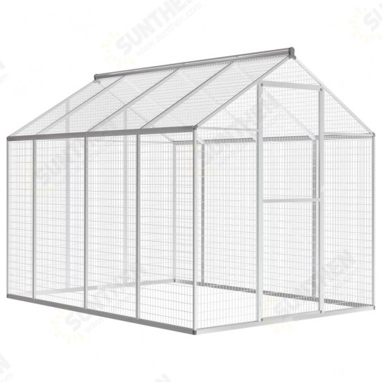 170349 Outdoor Aviary Aluminium 178x242x192 cm Pet Supplies Dog House Pet Home Cat Bedpen Fence Playpen