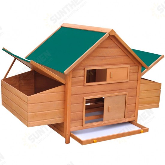 170410 Outdoor Chicken Coop Wood 157x97x110 cm House Pet Supplies Rabbit House Pet Home Puppy Bedpen Fence Playpen