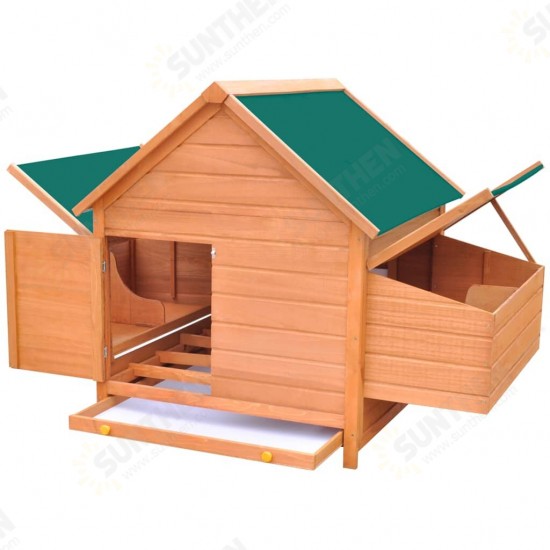 170410 Outdoor Chicken Coop Wood 157x97x110 cm House Pet Supplies Rabbit House Pet Home Puppy Bedpen Fence Playpen