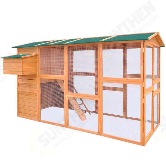 170411 Chicken Coop Wood 295x163x170 cm House Pet Supplies Rabbit House Pet Home Puppy Bedpen Fence Playpen