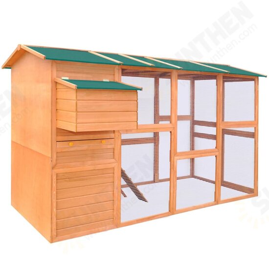 170411 Chicken Coop Wood 295x163x170 cm House Pet Supplies Rabbit House Pet Home Puppy Bedpen Fence Playpen