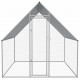 170494 Outdoor Chicken Cage 2x2x1.92 m Galvanised Steel House Pet Supplies Rabbit House Pet Home Puppy Bedpen Fence Playpen