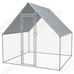 170494 Outdoor Chicken Cage 2x2x1.92 m Galvanised Steel House Pet Supplies Rabbit House Pet Home Puppy Bedpen Fence Playpen 170494 Outdoor Chicken Cage 2x2x1.92 m Galvanised Steel House Pet Supplies Rabbit House Pet Home Puppy Bedpen Fence Playpen